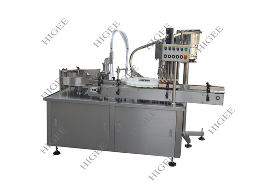 China Electronic Smoke Eye Drop Liquid Oil Filling Machine Capping Labeling Line With Piston Pump supplier